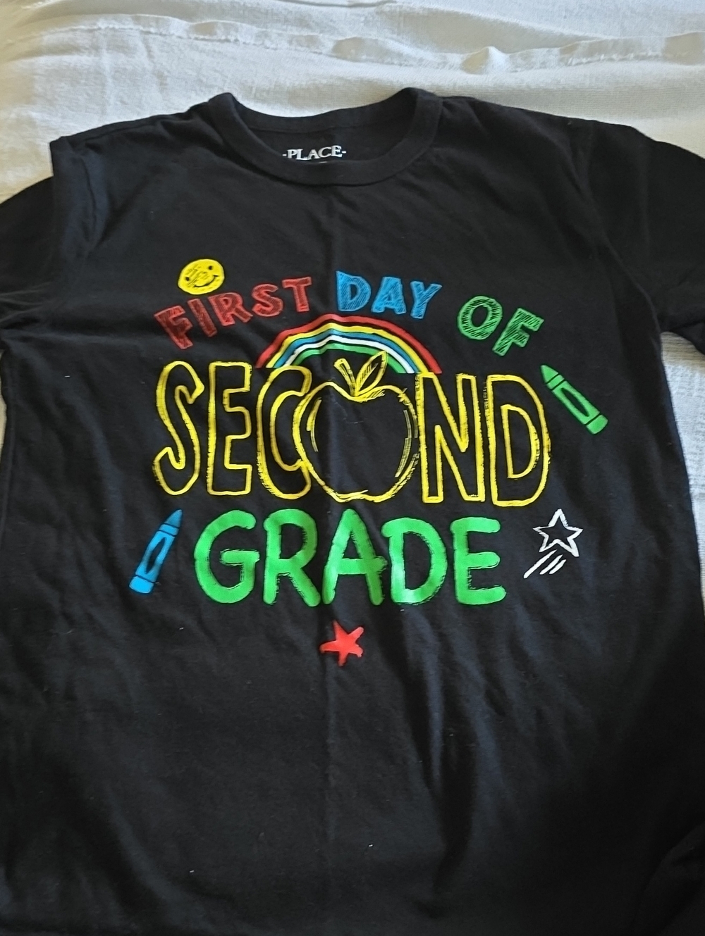 The Children's Place Black First Day of Second Grade Graphic Tee